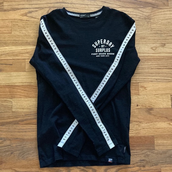 Mens Super dry NY Surplus Goods Long Sleeve Shirt Size Small - Picture 1 of 4